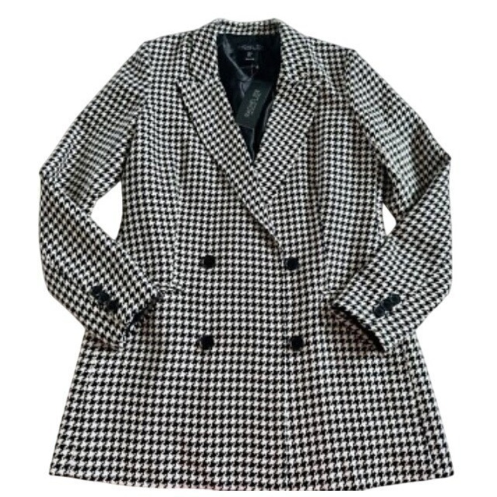 Rachel Zoe Womens NWOT Houndstooth Blazer Black White XS RN 59478 Jacket Alabama
